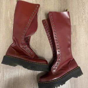 Dr Marten 20 Eye Knee High Boots Mens Size 9 Rare Model